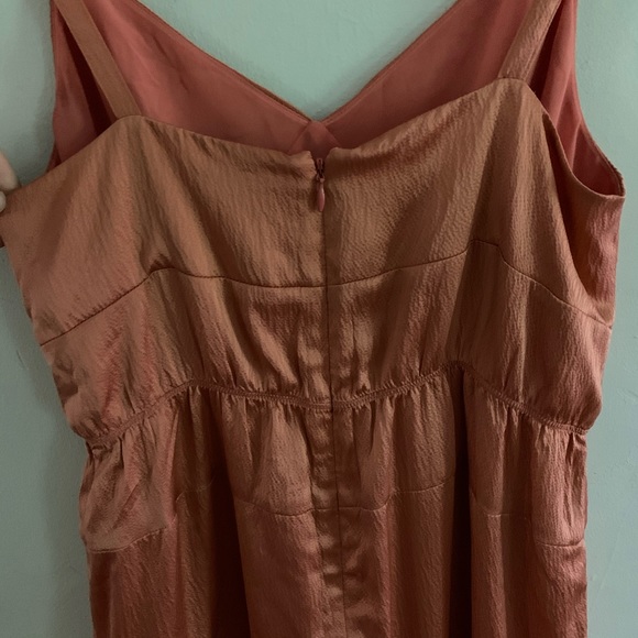 J. Crew • burnt orange silky serenade mini dress 2 - Picture 3 of 5